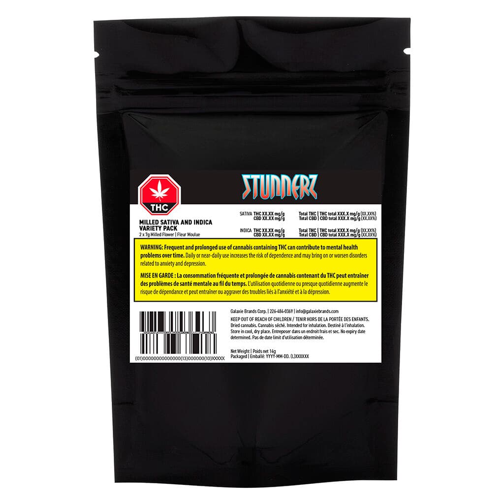 Stunnerz Milled Sativa and Indica Variety Pack