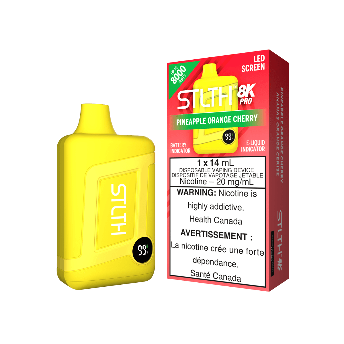Stlth 8K Pro Disposable - 8K - Pineapple Orange Cherry