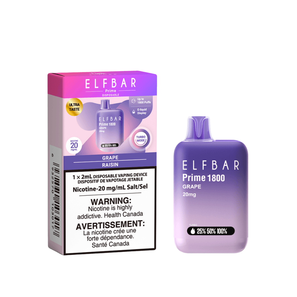 Elf Bar Prime Disposable - 1.8K - Grape