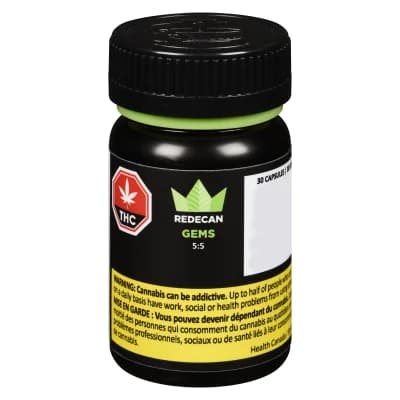 Redecan Gems 5:5 Capsules - 15x 5mg THC+CBD Capsules