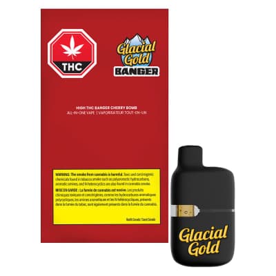 Glacial Gold GLACIAL GOLD HIGH THC Banger Cherry Bomb All-in-One