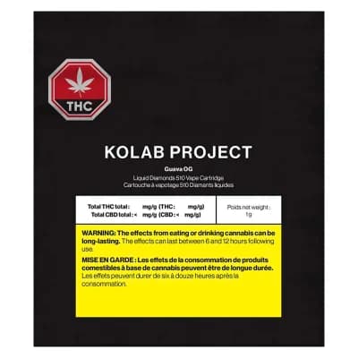 Kolab Project Guava OG Liquid Diamonds 510 Cartridge - 1g Sativa