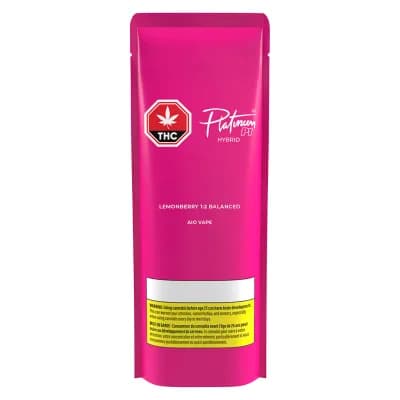 Platinum Lemonberry 1:2 THC:CBD Balanced Disposable - 1g Hybrid Disposable