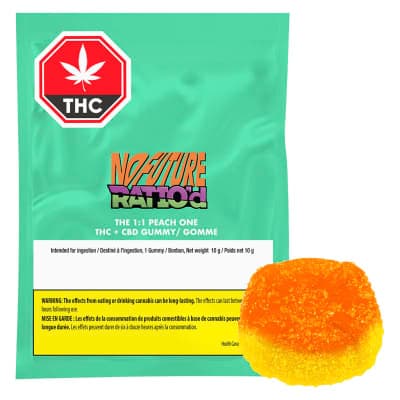 No Future Ratio'd - The 1:1 Peach One - 1x 10mg THC+CBD Blend