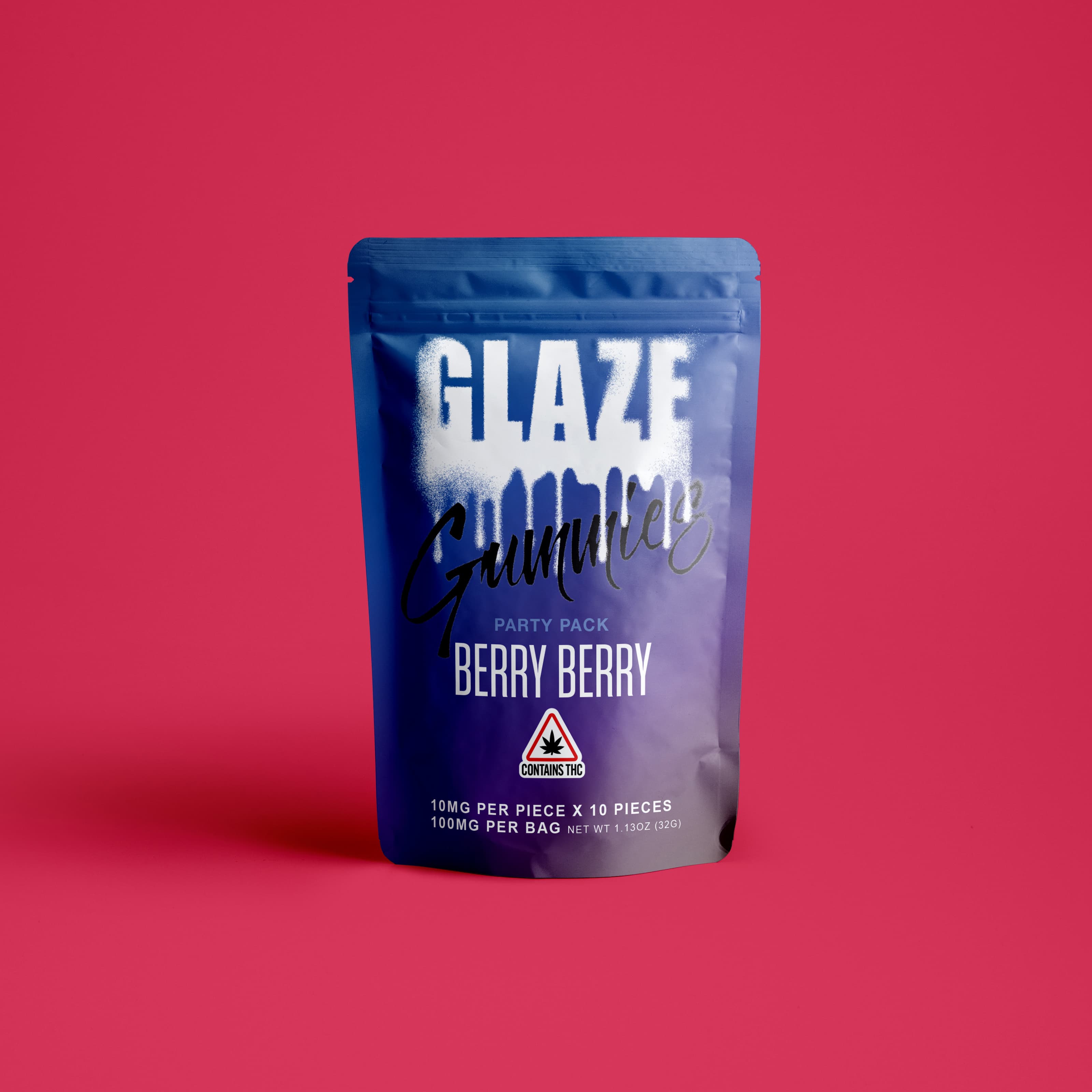 Glaze 100mg Gummies - Berry Berry