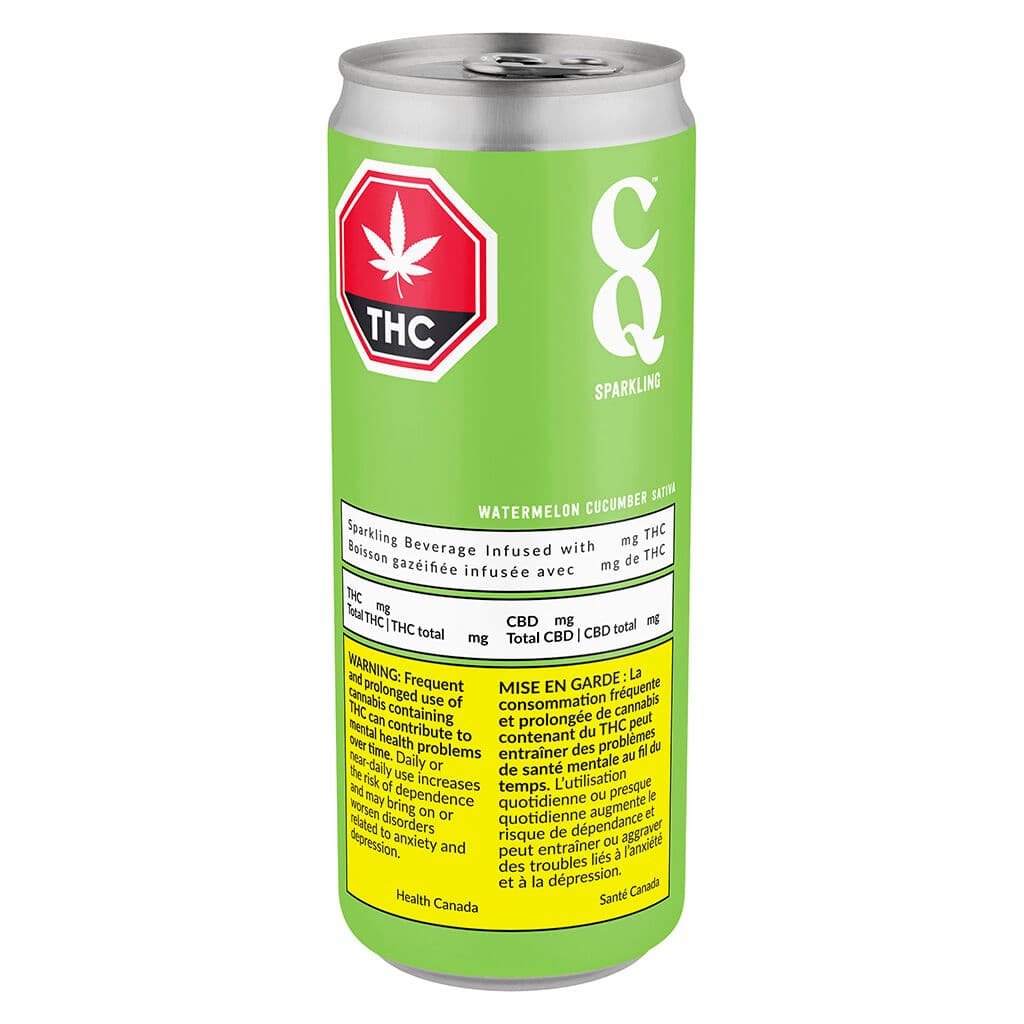 Cq Sparkling CQ Drinks - Watermelon Cucumber Spritzer Sativa - 355ml