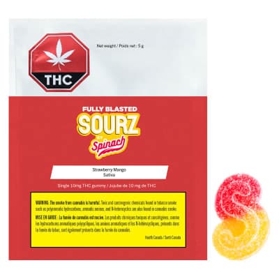 SOURZ by Spinach Fully Blasted Strawberry Mango 10 Pack - SOURZ by Spinach - Gummies