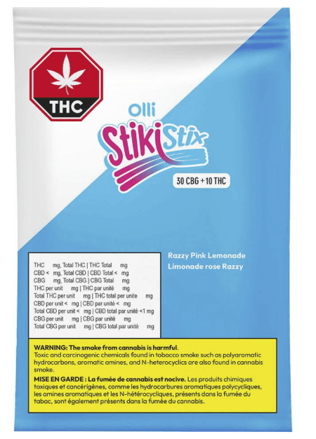 OLLI STIKISTIX 3:1 Razzy Pink Lemonade CBG/THC | 1 Pack