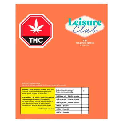 Leisure Club Tangerine Splash Live Rosin VIP - Sativa Multi Pack 10x1 Pack Soft Chews