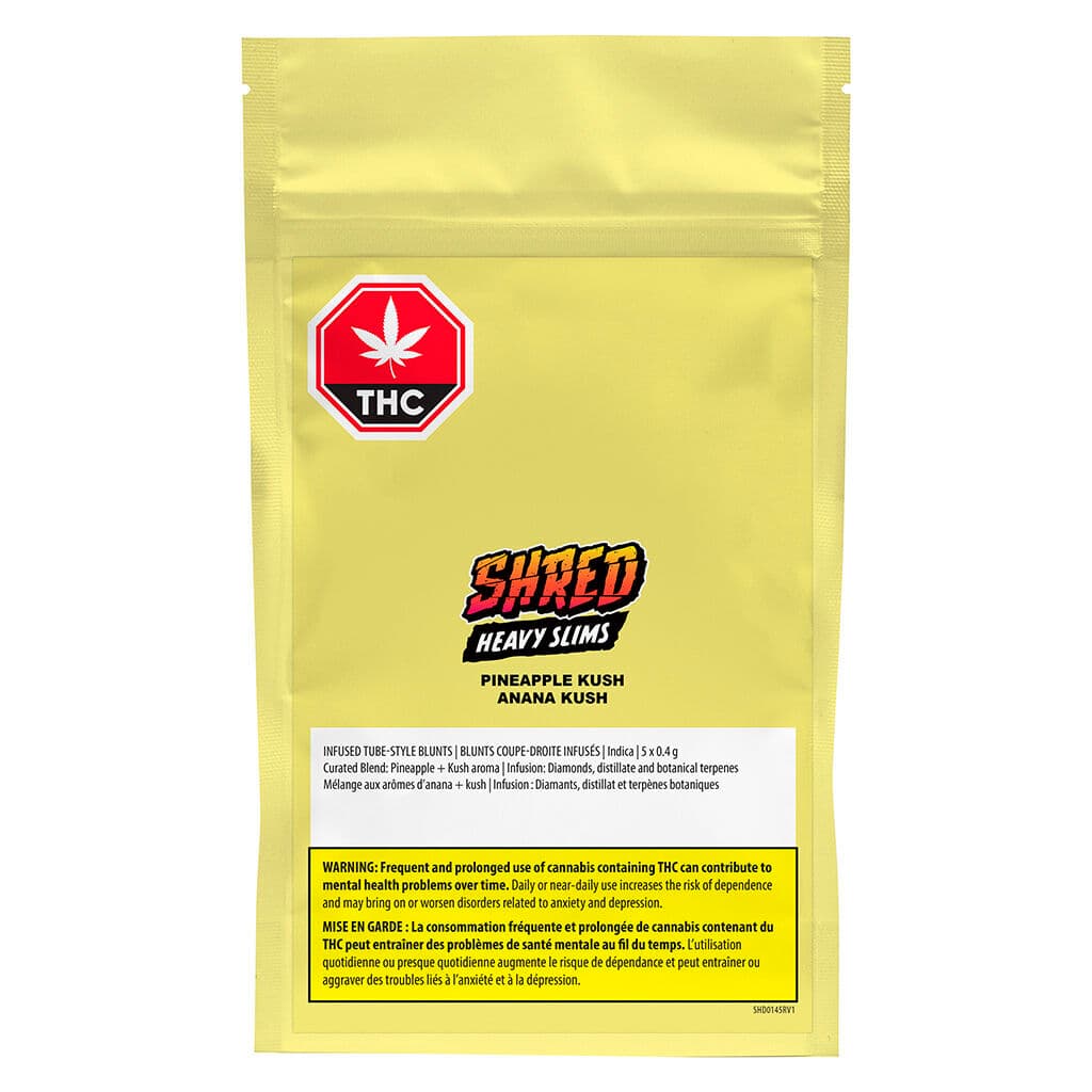SHRED Pineapple Kush Heavy Slims Infused PRJs - 5x0.4g