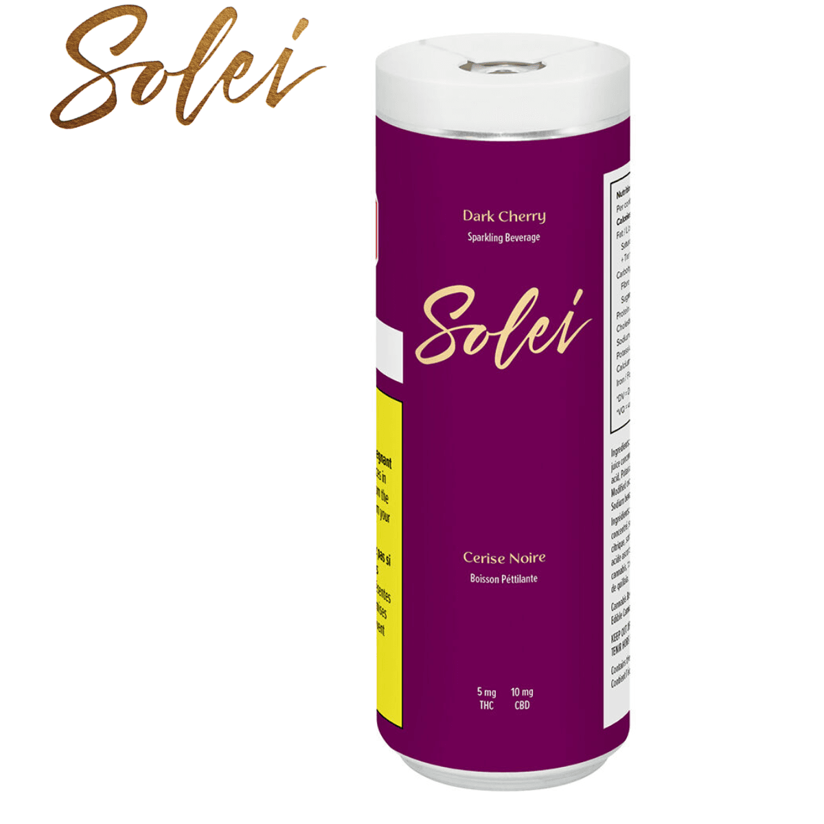 Solei Dark Cherry 2:1 CBD/THC Sparkling Water