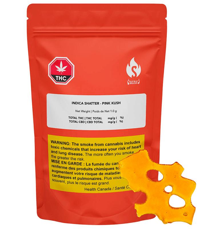 Sizzle Indica Shatter – Pink Kush