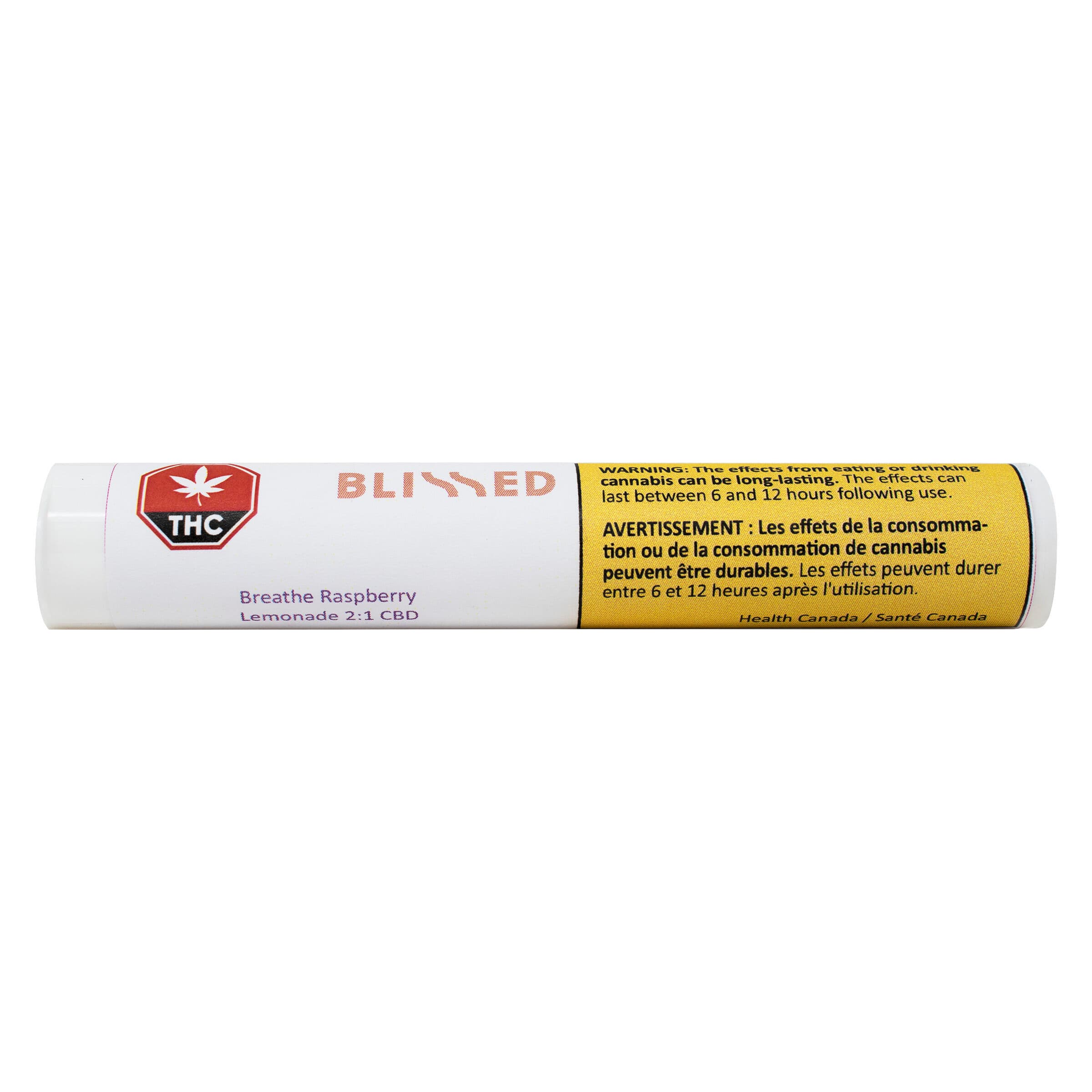 Blissed Breathe Raspberry Lemonade 2:1 CBD 510 Thread Cartridge