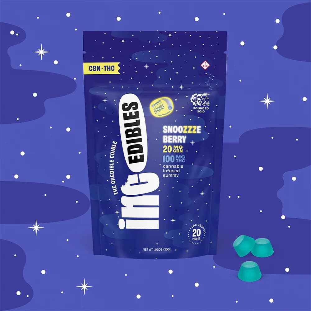 (inc)edibles inc.edibles 20 Pack Snoozzzberry THC/CBN Gummies 01254