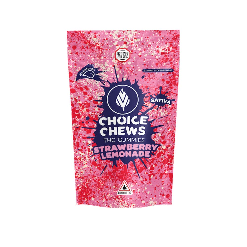 Choice Choice Chews - Strawberry Lemonade Sativa Gummies (100mg 20pk)