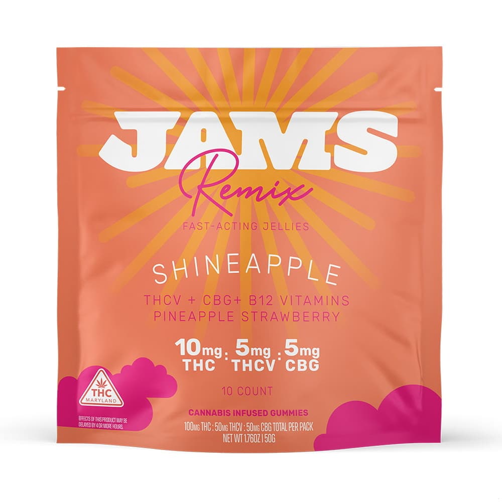 JAMS 2:1:1 Shineapple [10pk] (100mg THC/50mg CBG/50mg THCV)