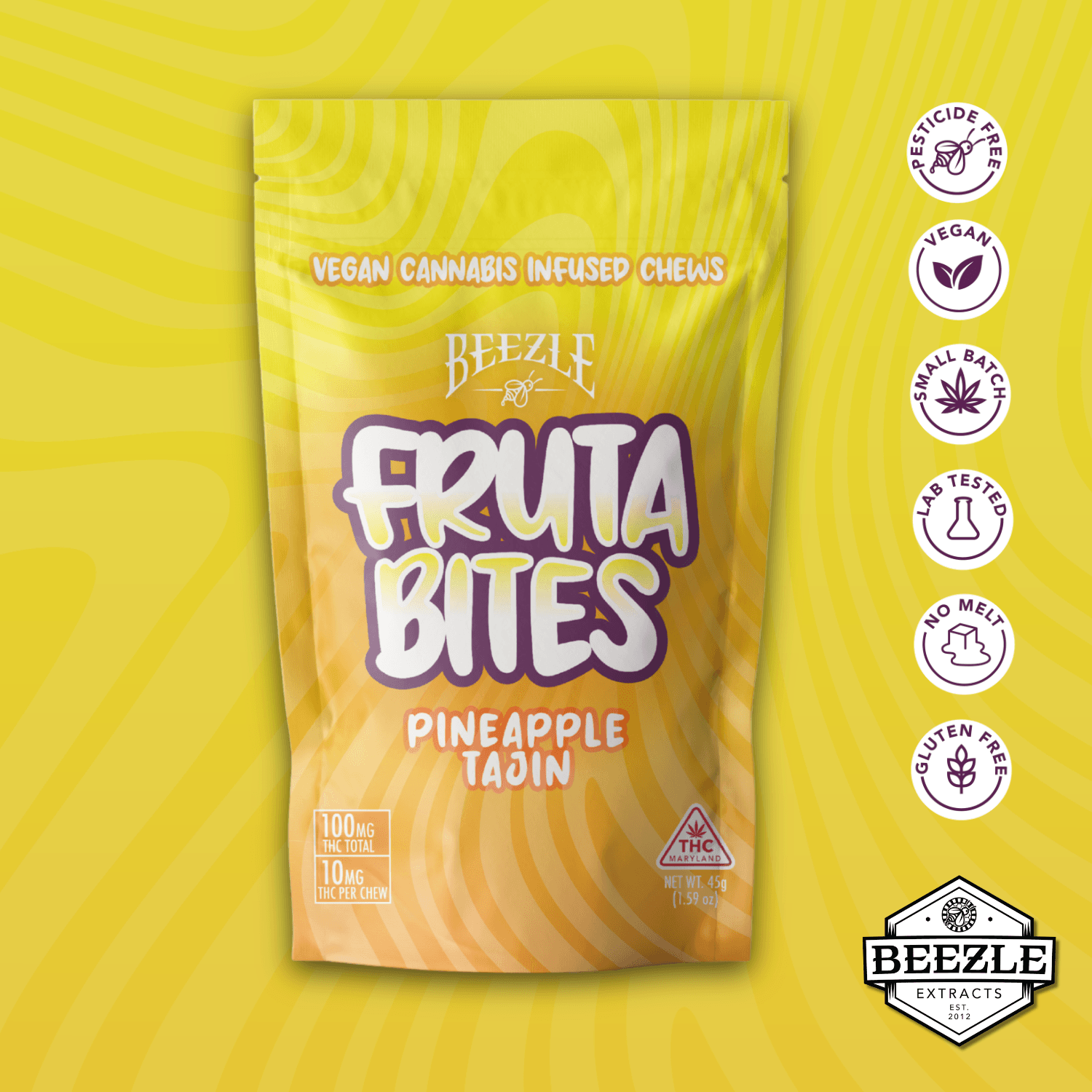 Beezle Bites Pineapple Tajin [10pk] (100mg)