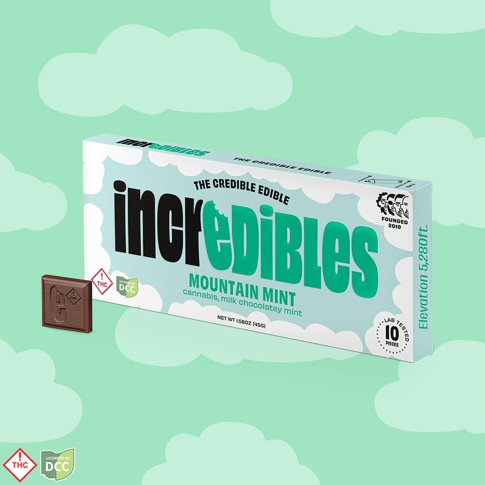 incredibles Mountain Mint Chocolate Bar [10pk] (100mg)