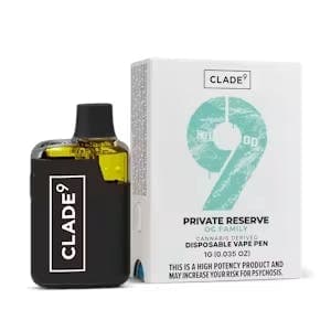 Clade9 Clade9 Vape Disposable 1g Distillate- Private Reserve