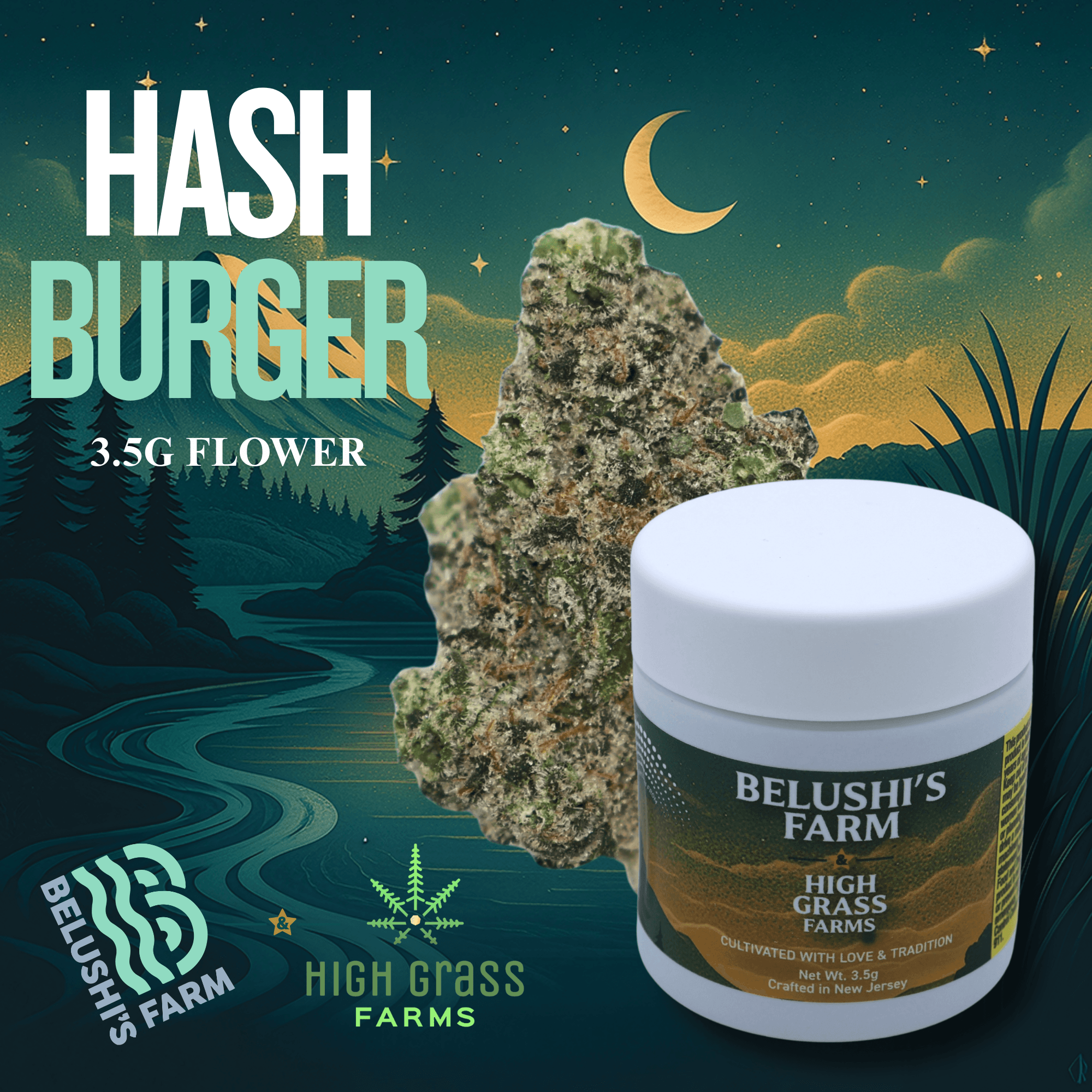 Belushi's Farms Hash Burger - 3.5g