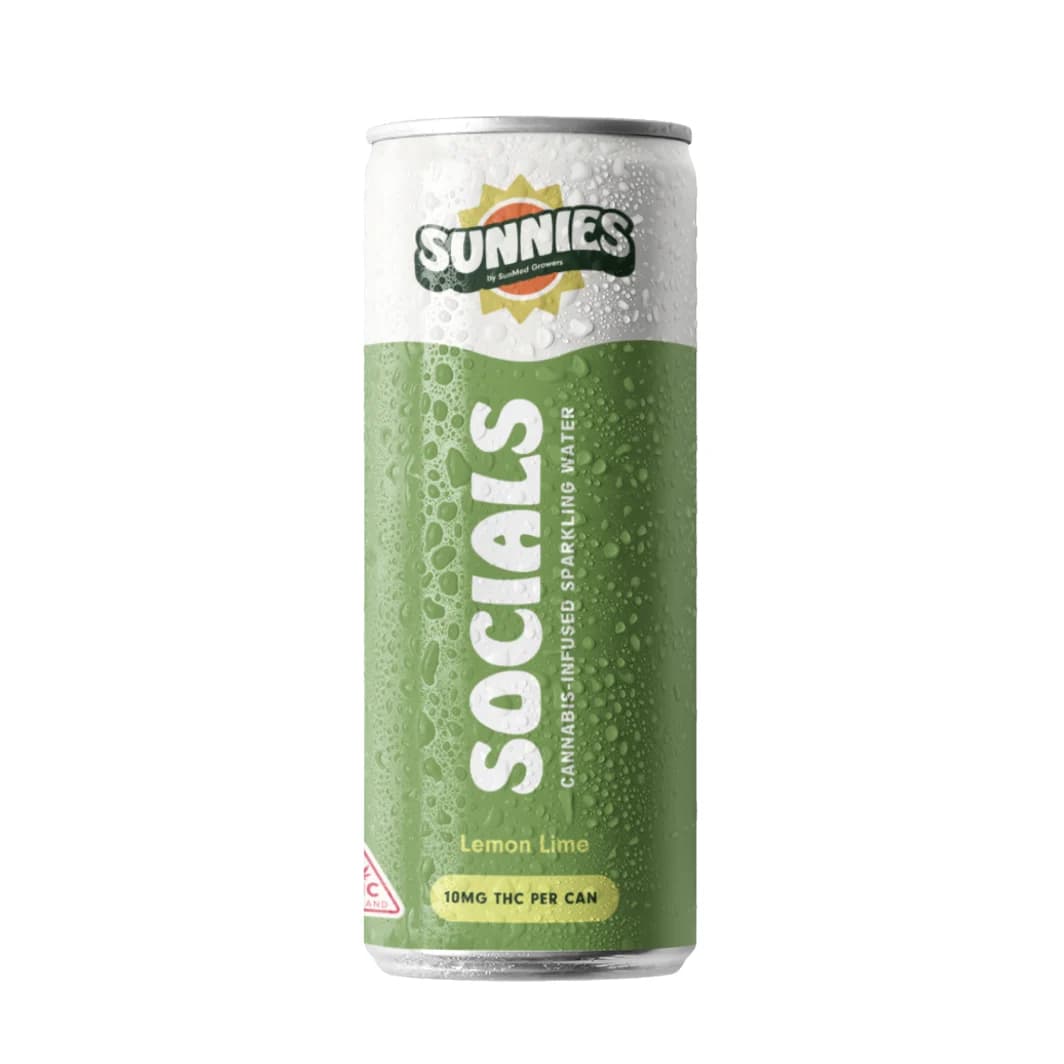 Sunnies Socials - Lemon Lime Sparkling Water - 10mg