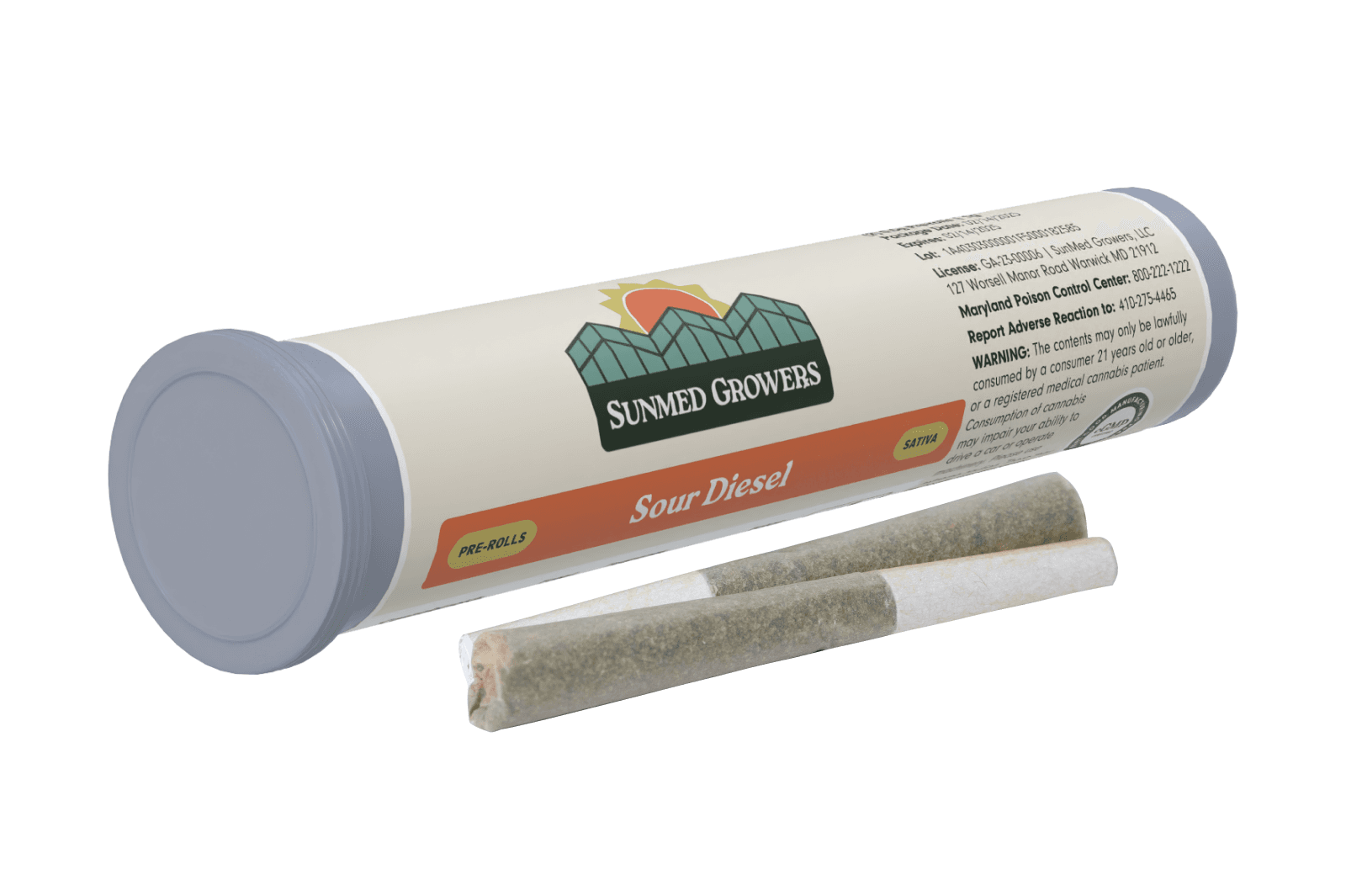 SunMed Growers Sour Diesel Pre-Roll 0.5g 2-Pack