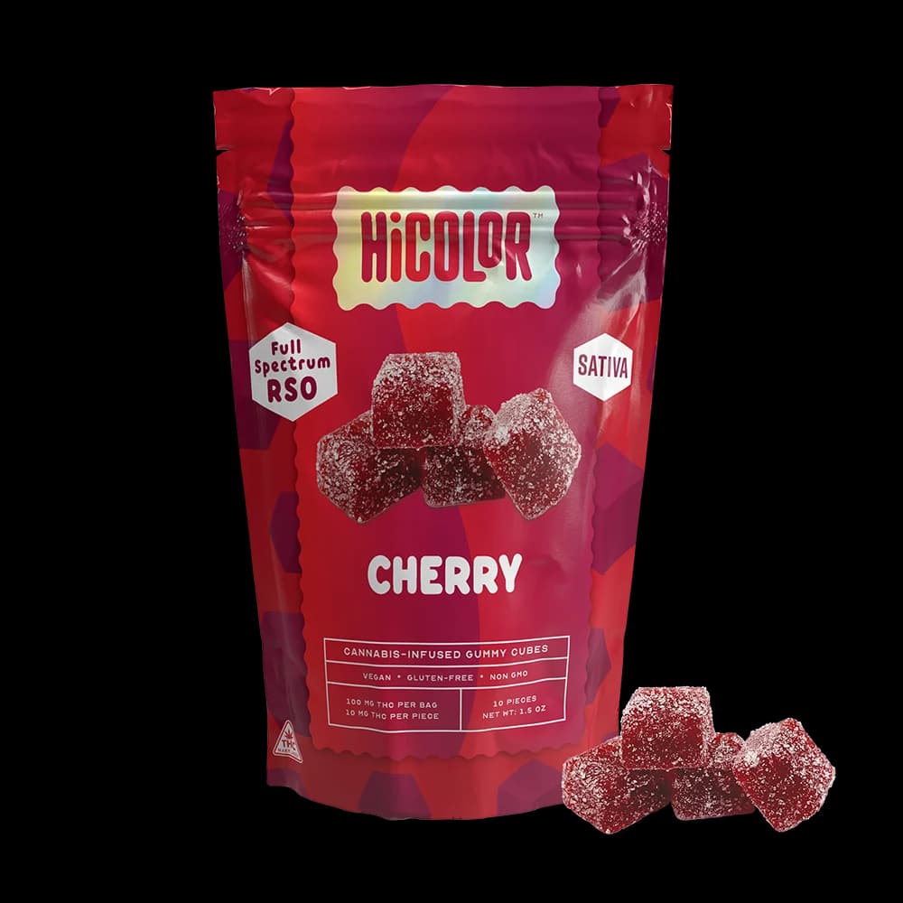 HiCOLOR Cherry RSO Gummies [10pk] (100mg)