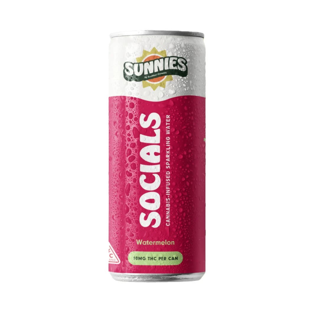 Sunnies Socials - Watermelon Sparkling Water - 10mg