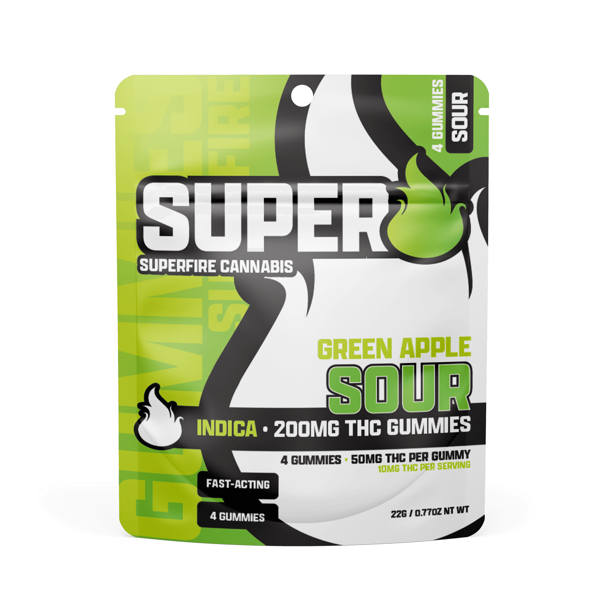 Superfire Sour Green Apple | 200MG Gummies