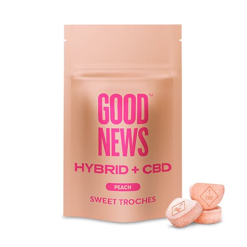 Good News Peach Sweet Troches 1:1 CBD:THC