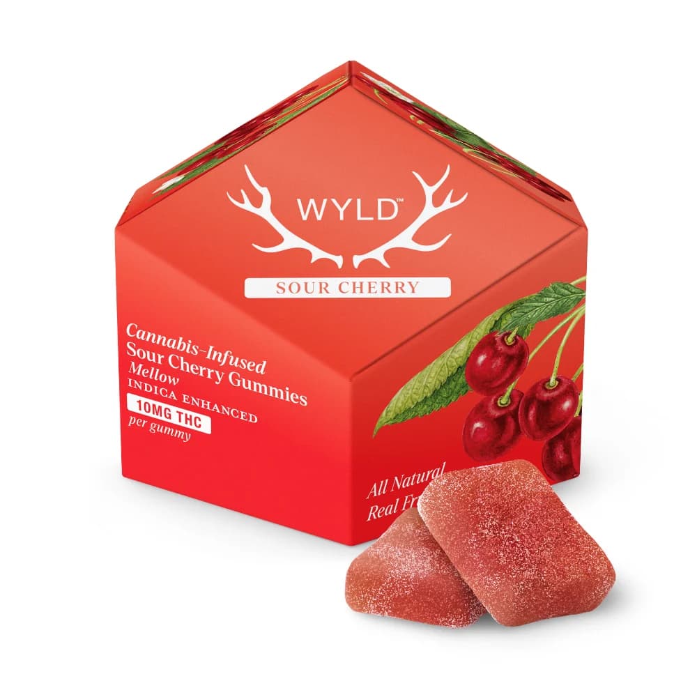 Wyld Sour Cherry Indica Enhanced Gummies