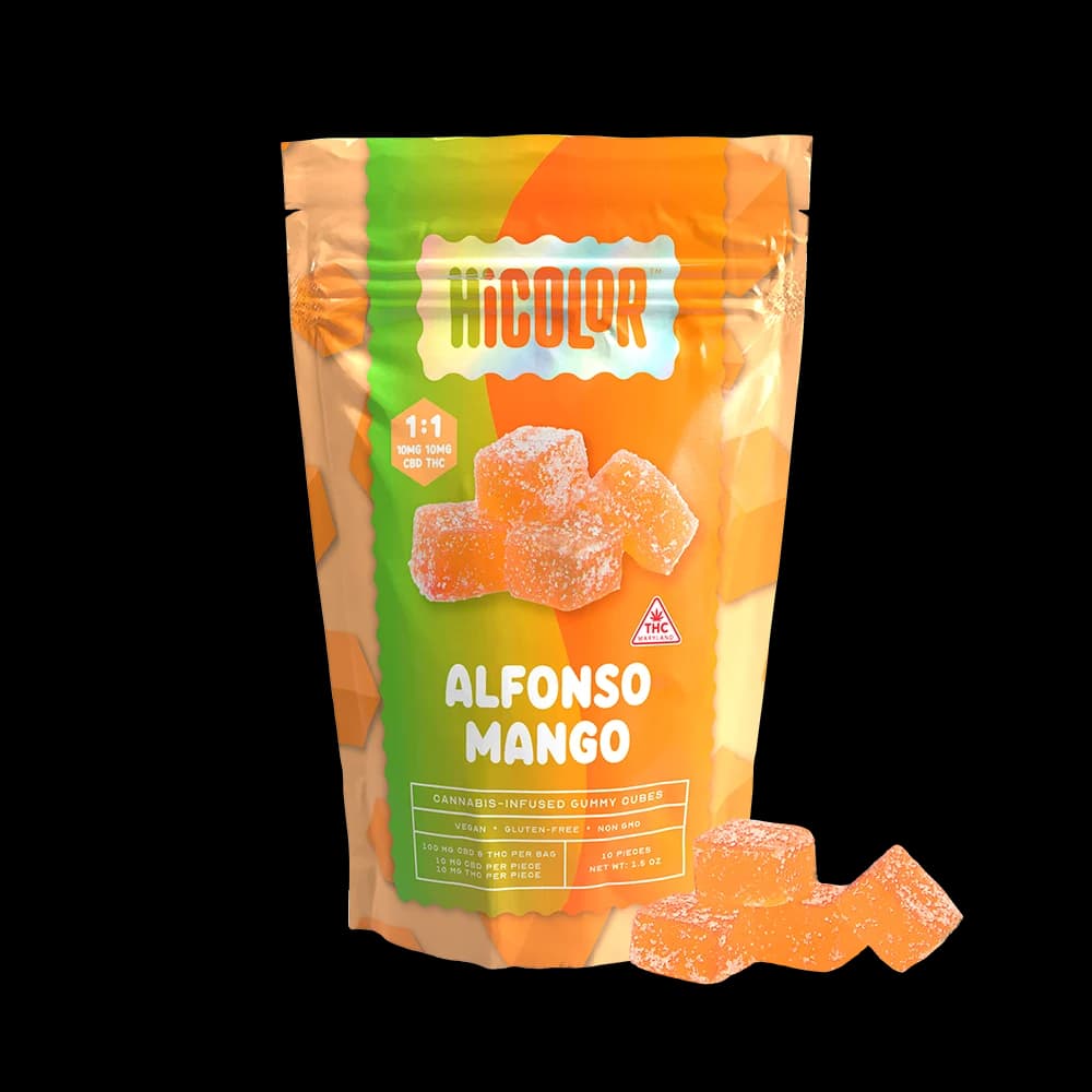 HiCOLOR 1:1 Alfonso Mango [10pk] (100mg CBD/100mg THC)