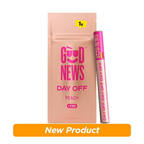 Good News DAY OFF Peach Disposable Vape 1:2 CBD:THC