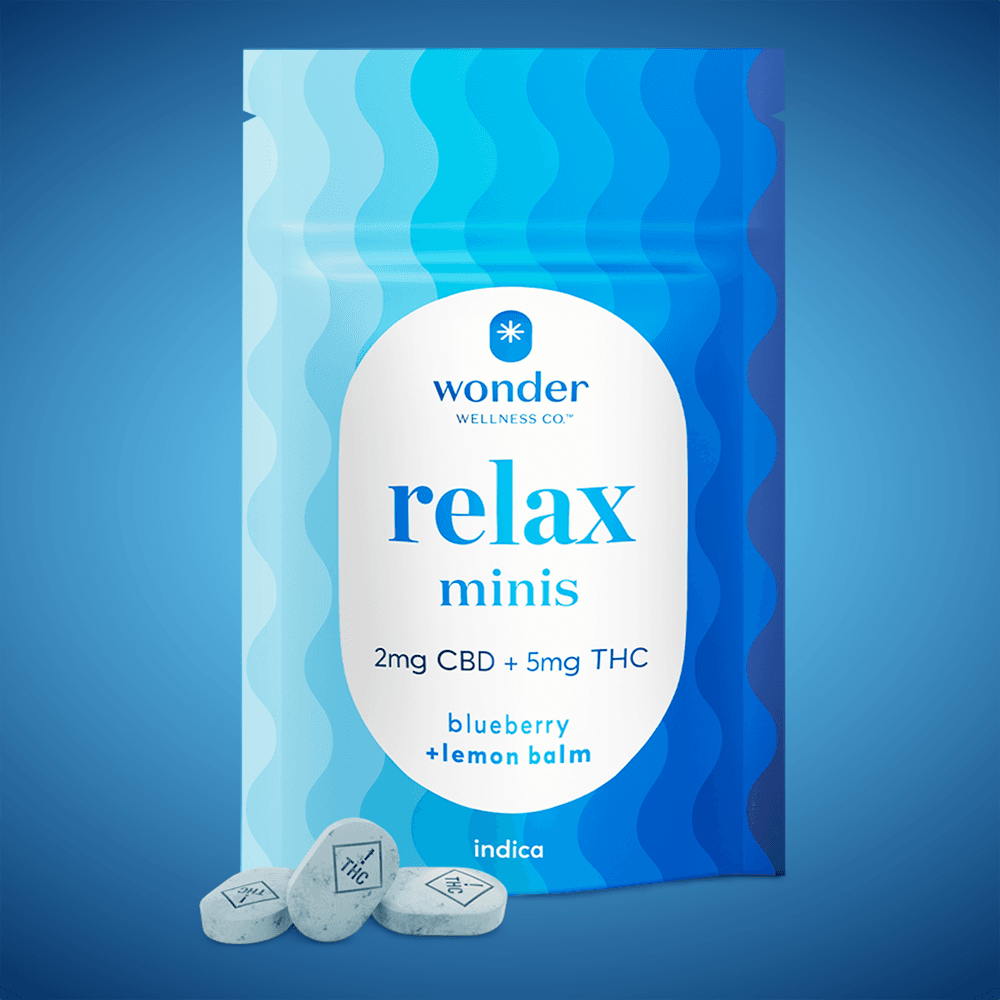 Wonder Wellness Co. Relax 2:5 Blueberry Troches [40pk] (80mg CBD/200mg THC)