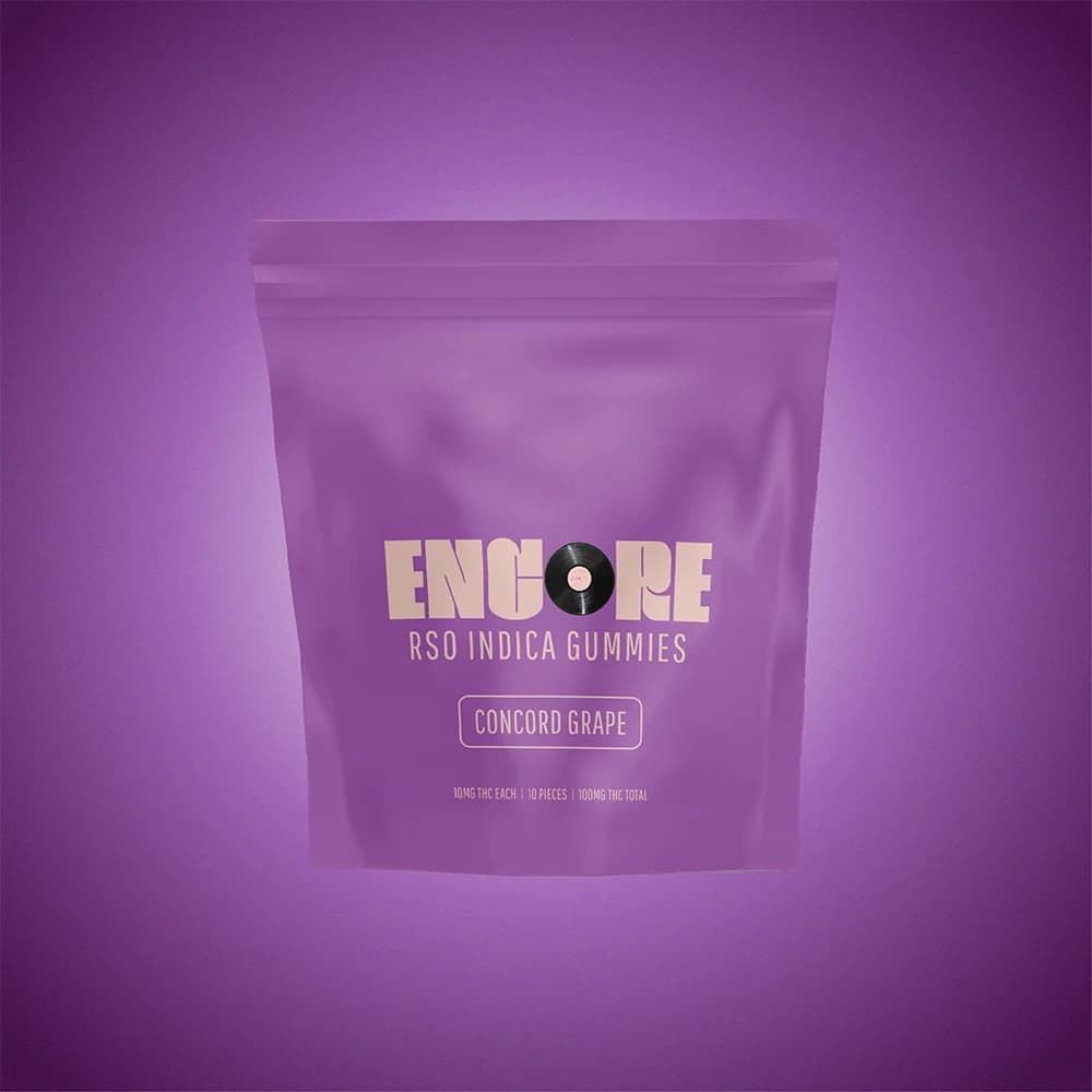 Encore Edibles Concord Grape RSO Indica Gummies [10pk] 100mg
