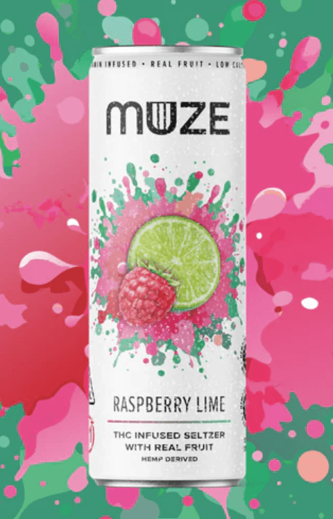 Muze Beverage | MUZE | Raspberry Lime Seltzer | Single