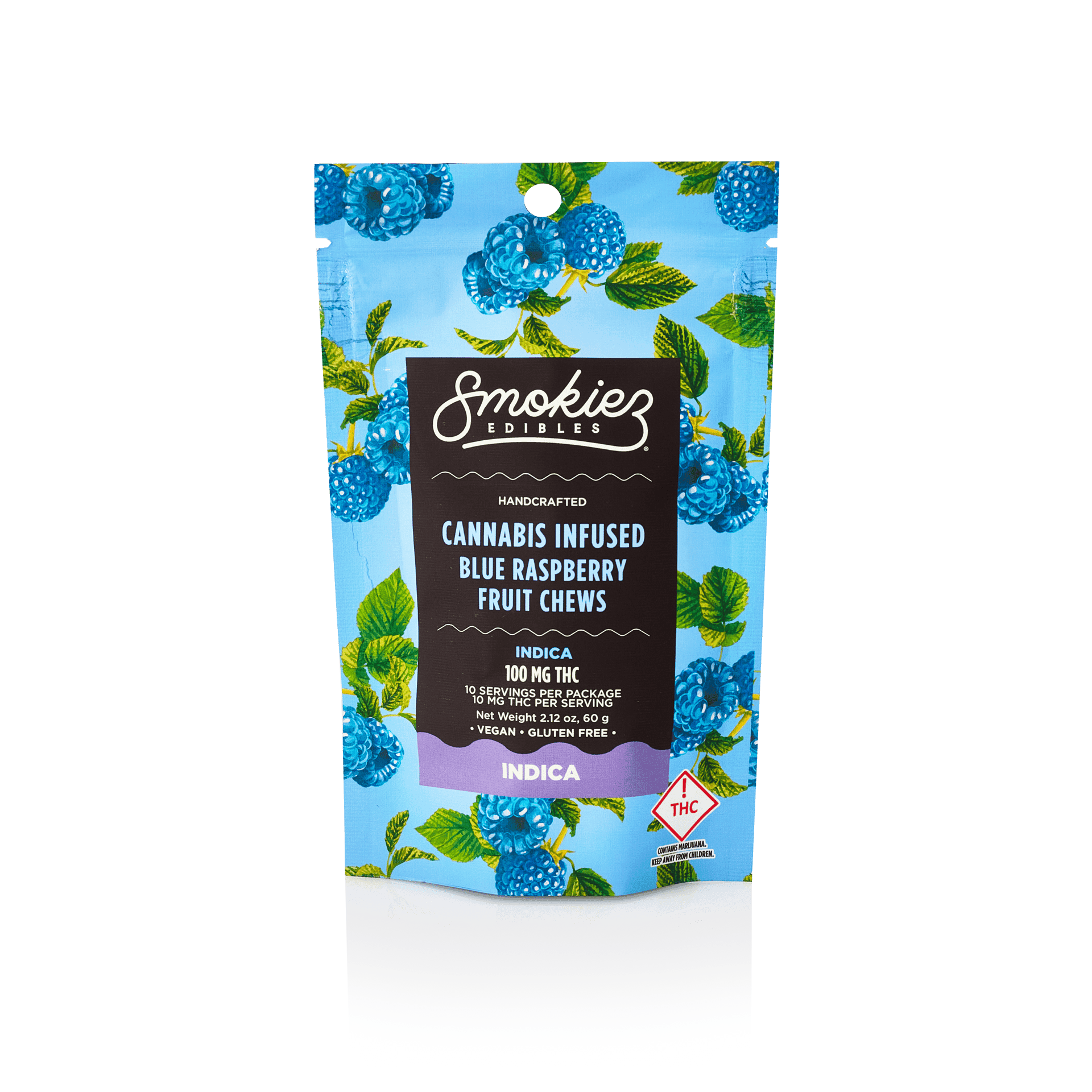 SMOKIEZ SWEET Blue Raspberry Fruit Chews | 100MG