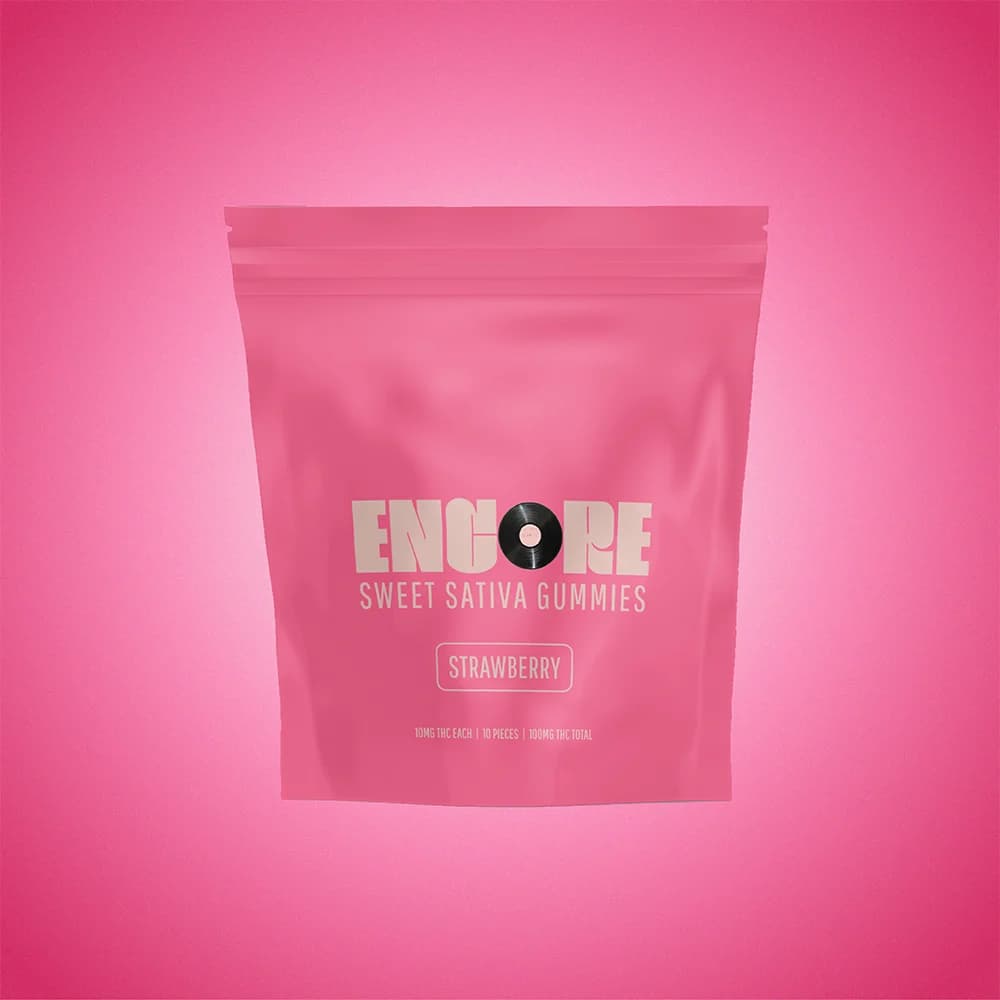 Encore Edibles Strawberry Sativa Gummies [10pk] 100mg