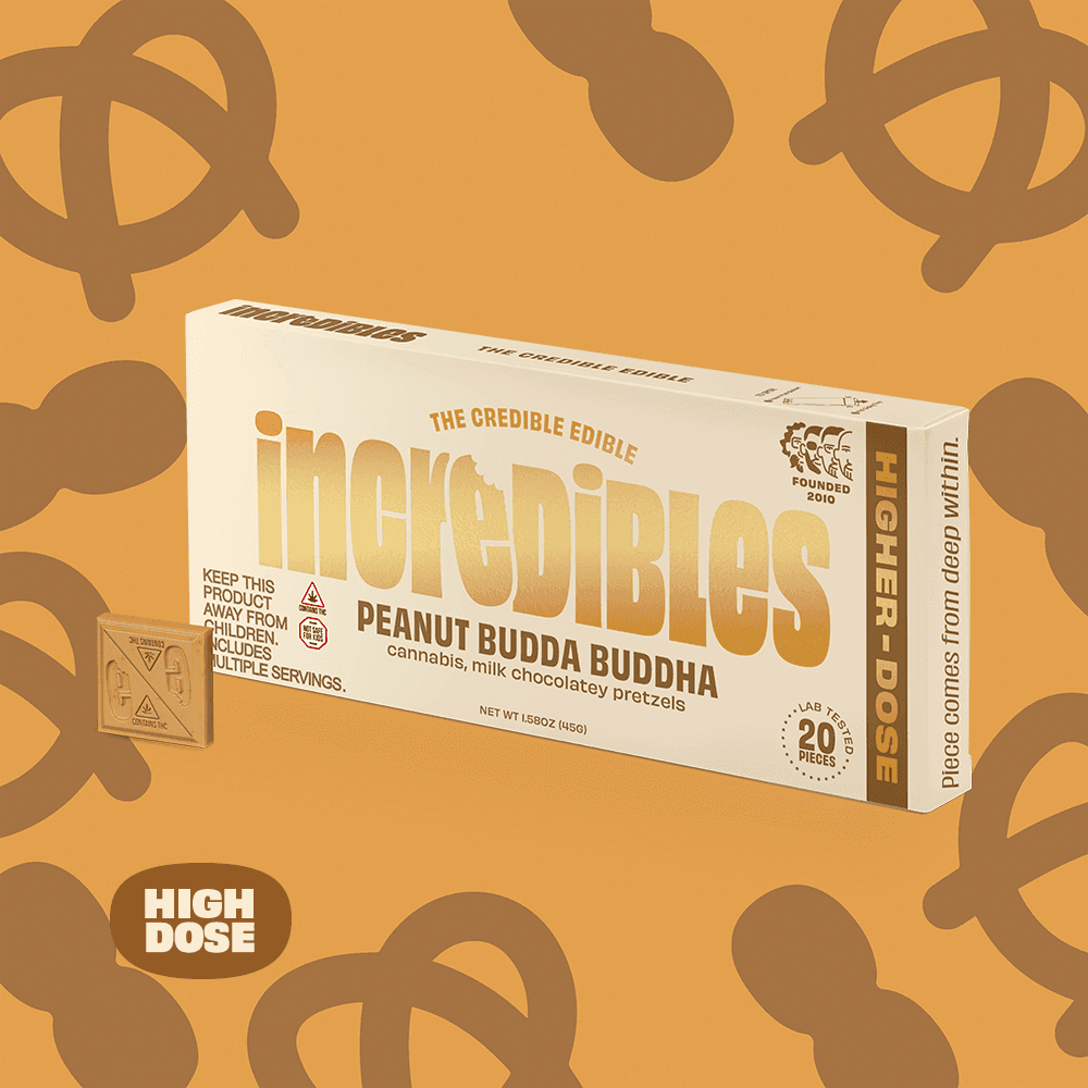 incredibles Peanut Budda Buddha High Dose Bar [20pk] (500mg)