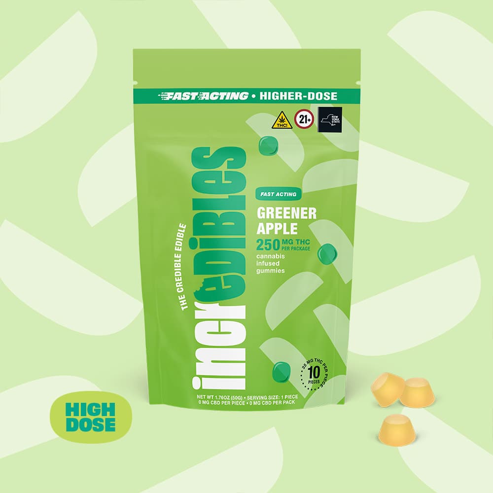 incredibles Higher Dose Fast Acting Greener Apple [10pk] (250mg)