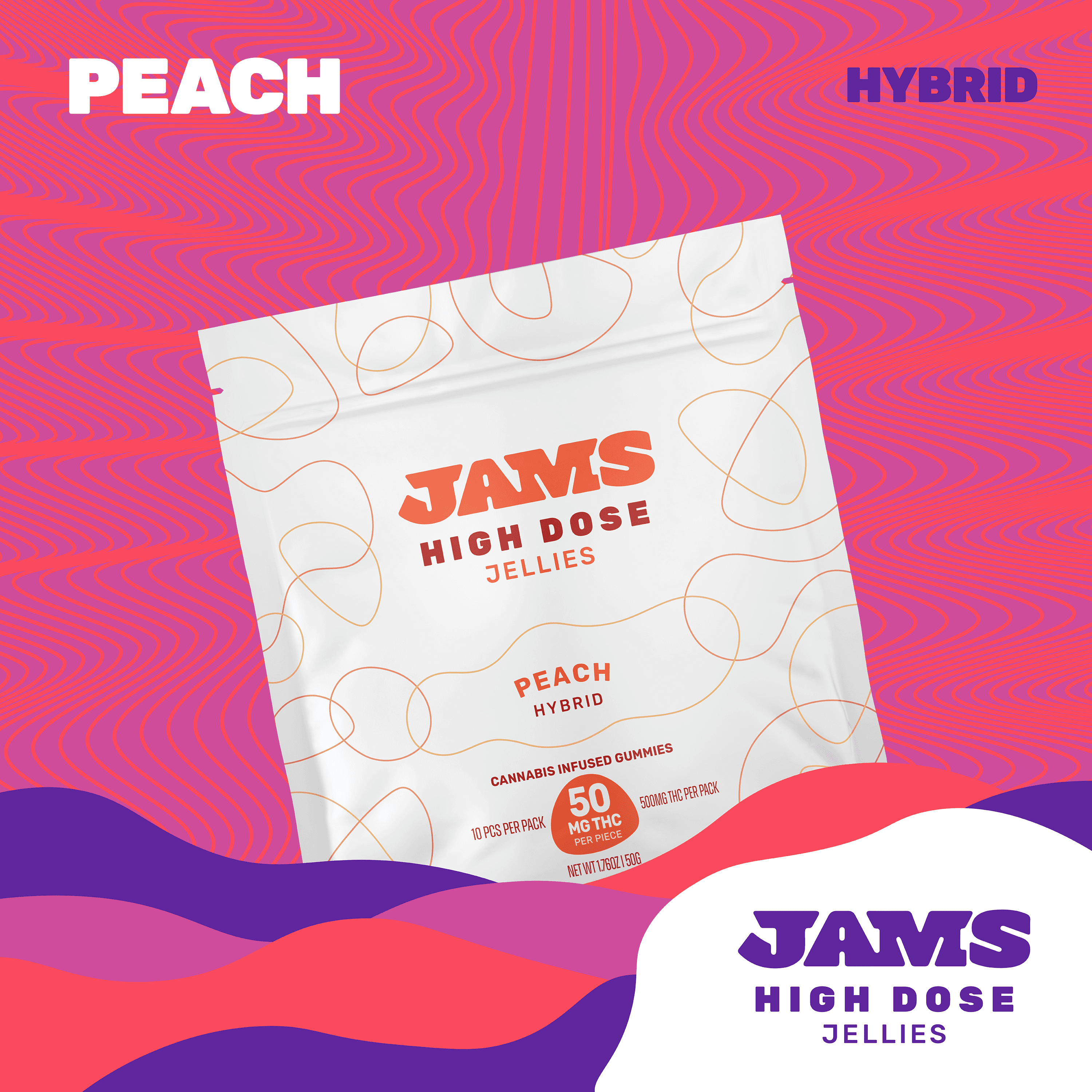 JAMS Peach [10pk] (500mg)