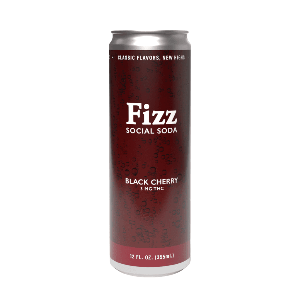 Fizz 3mg Black Cherry Soda - Hemp Infused Beverage