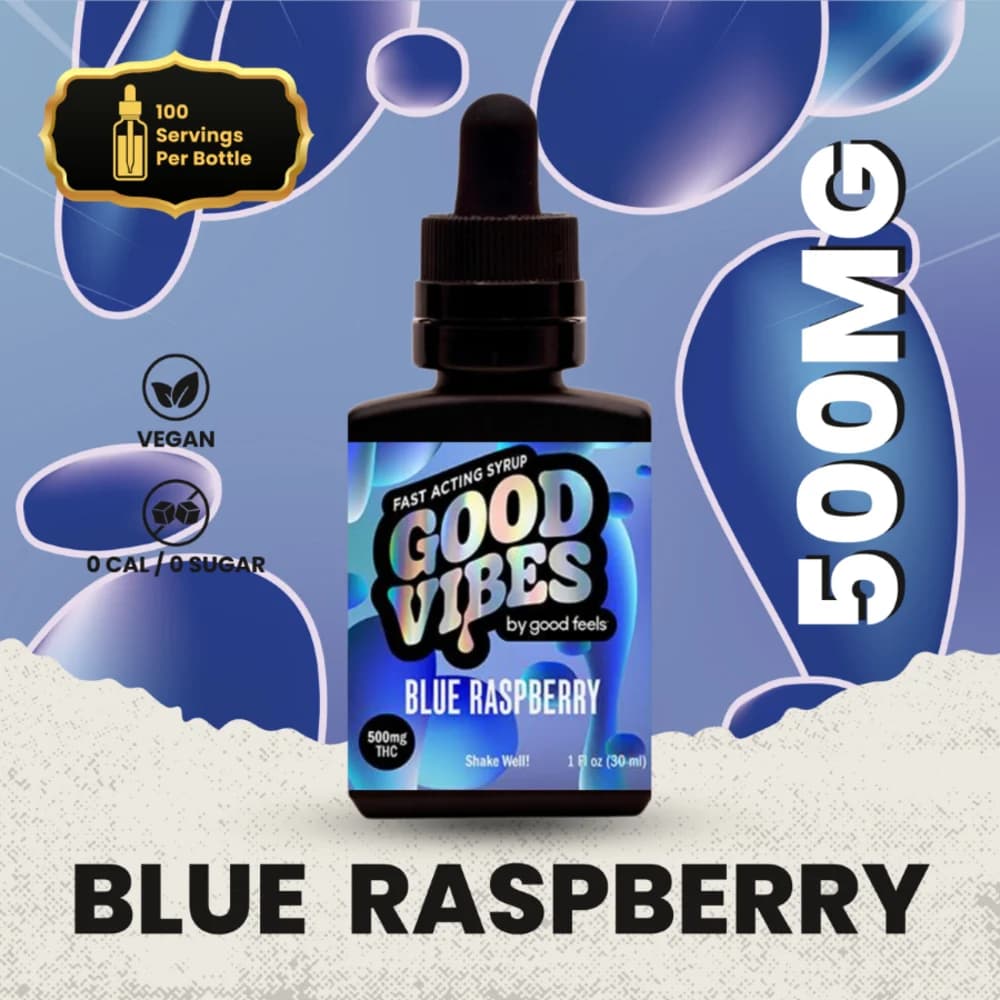 Good Feels Blue Raspberry Liquid Gummies (500mg)