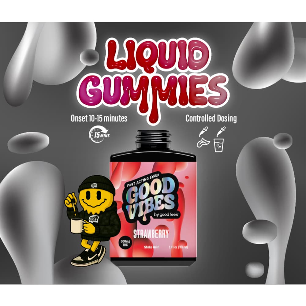Good Feels Strawberry Liquid Gummies (500mg)