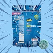incredibles Might-E 1:1 Sour Blue Razzberry + CBG [1pk] (100mg THC/100mg CBG)
