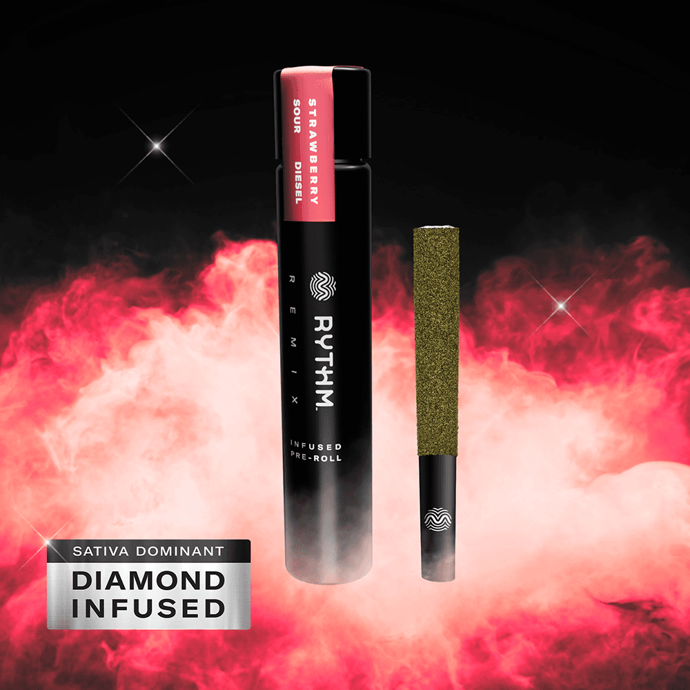RYTHM Strawberry Sour Diesel | Infused Pre-Roll | Sativa | 1g