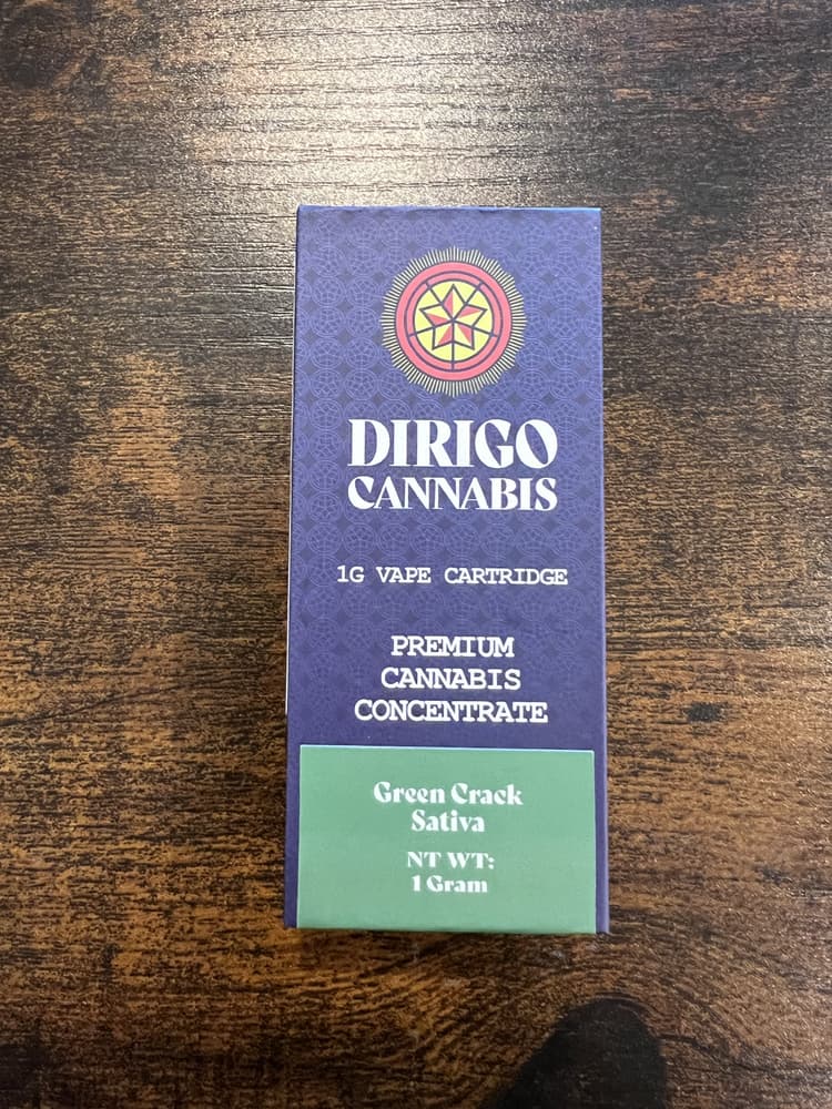 Dirigo Cannabis Green Crack - Distillate Vape Cartridge