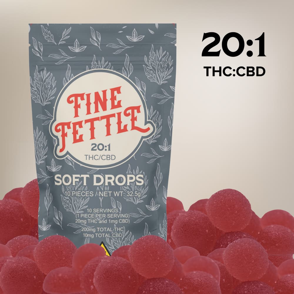 Fine Fettle FFD - Soft Drops Black Cherry 20:1 (200mg) 10pk