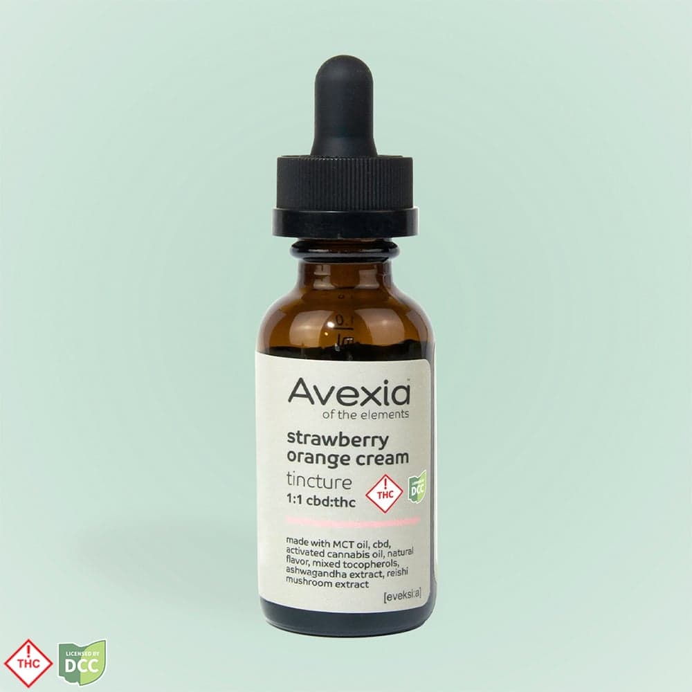Avexia Avexia Strawberry Orange Cream 1:1 THC:CBD Tincture 110mg