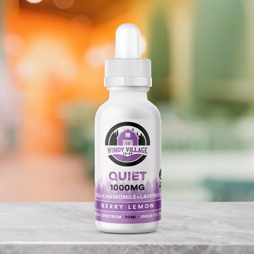 Windy Village Hemp-Derived CBD Quiet Tincture (1000mg 30mL)